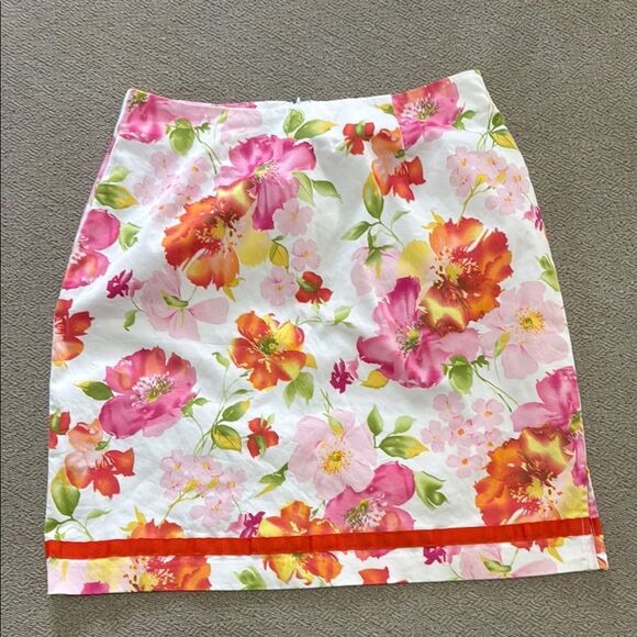 Dress Barn Floral Print Skirt size 10 - Picture 2 of 12